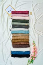 Messy Chiffon Scarf  ميسي سكارف – خامة حريرية خفيفة - Image 9