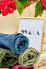 Messy Chiffon Scarf  ميسي سكارف – خامة حريرية خفيفة - Image 15